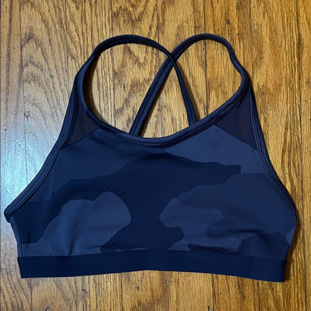 Aerie Chill Play Move Women's Navy Blue Strappy Sports Bra Size Medium - Picture 3 of 6